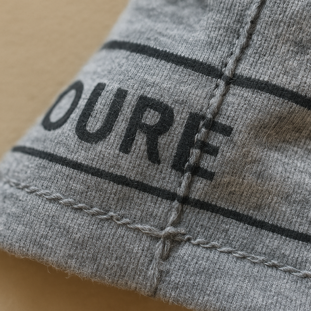 Zoomed product details revealing imperfections